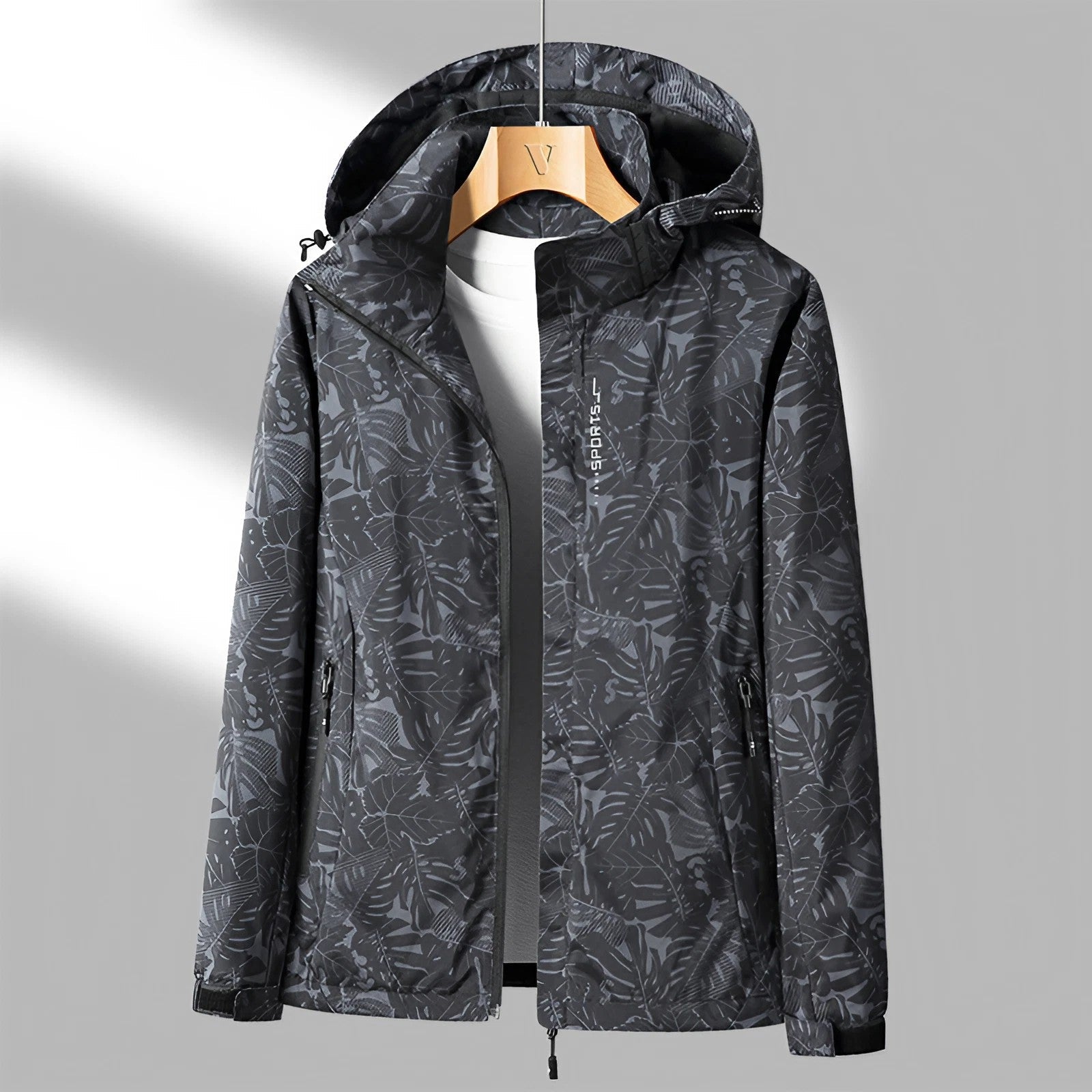Damen Kapuze Bedruckte Jacke | Langarm
