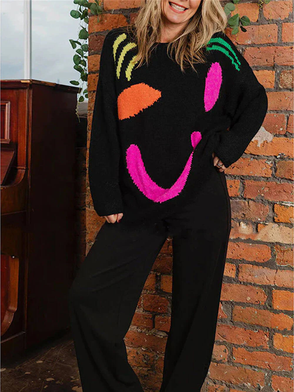Arabellan | Damen Überdimensionaler Strickpullover | Langarm