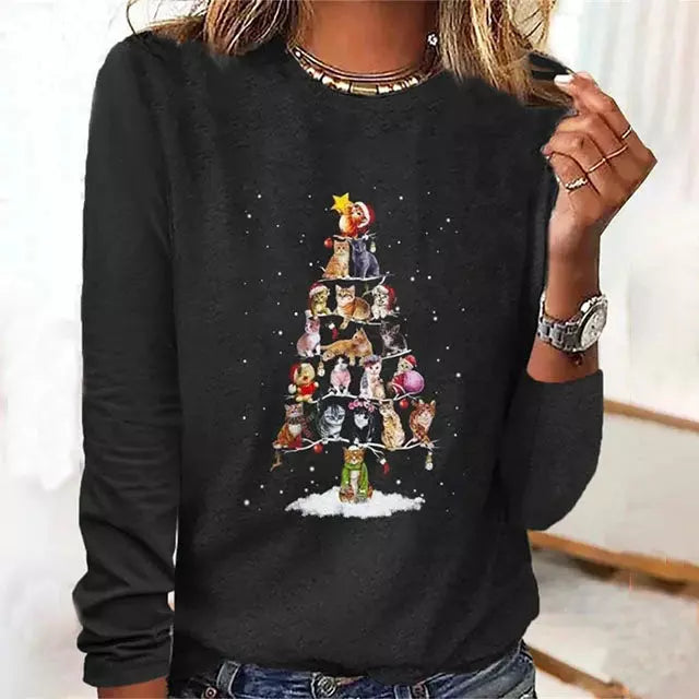 Nataliein | Damen Weihnachts-T-Shirt | Langarm