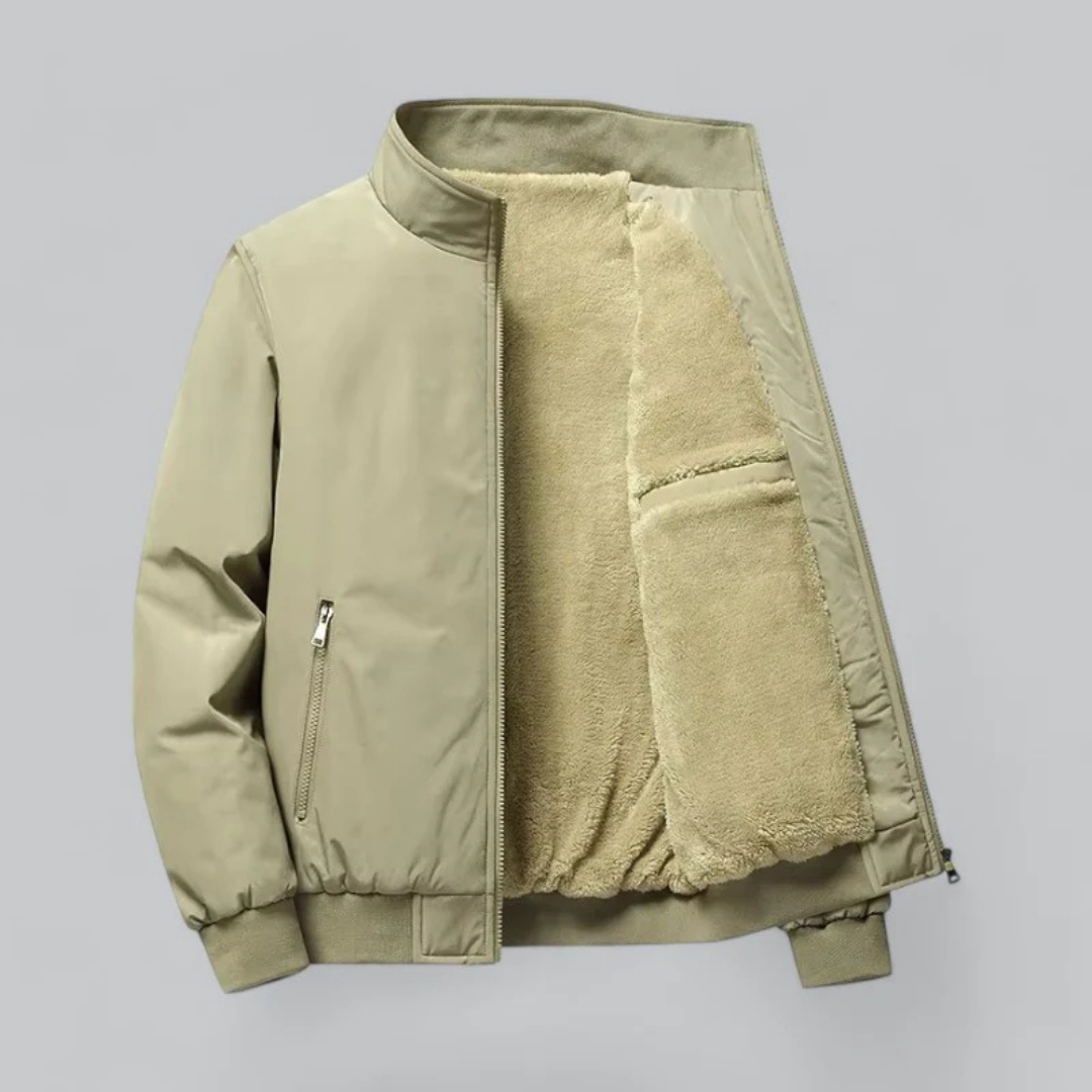Herren Warme Winter Reißverschluss Jacke | Langarm