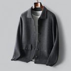 Herren Knopf Daunen Winter Strickjacke | Langarm