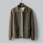 Herren Knopf Daunen Winter Strickjacke | Langarm