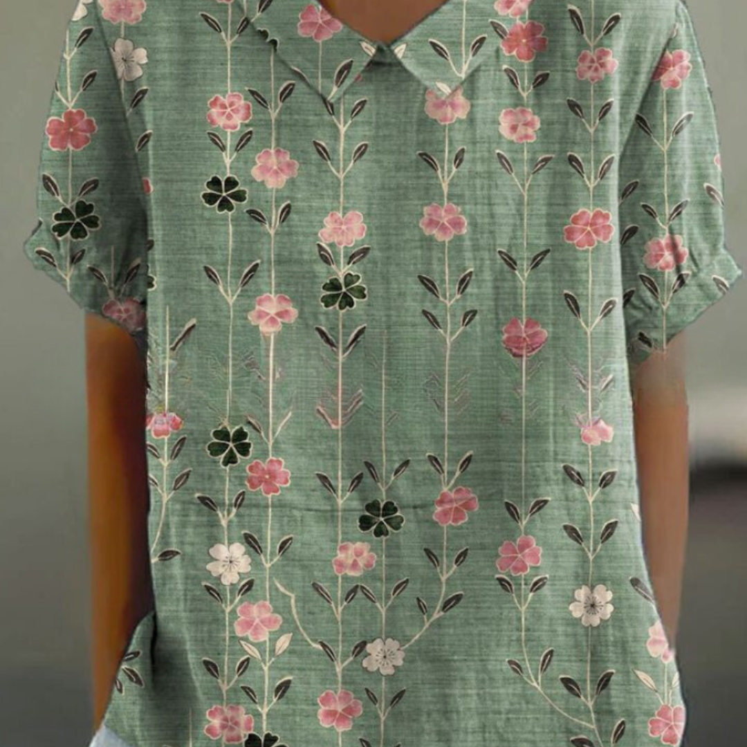 Damen Moderne Blumenbluse | Sommer