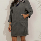 Winter Hemdblusenkleid Damen | Mini