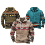 Herren Langarm bedruckte warme Kapuzenpulli | Winter
