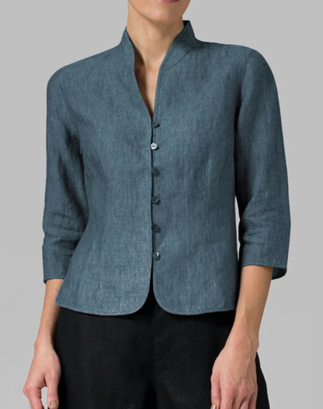 Brynna | Vintage Langarmbluse Damen | Lässig