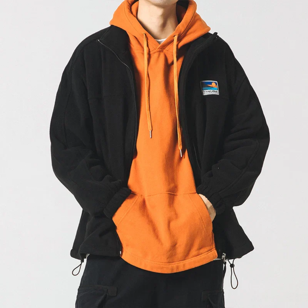 Herren Hochgeschlossener Winter Reißverschluss Jacke | Langarm