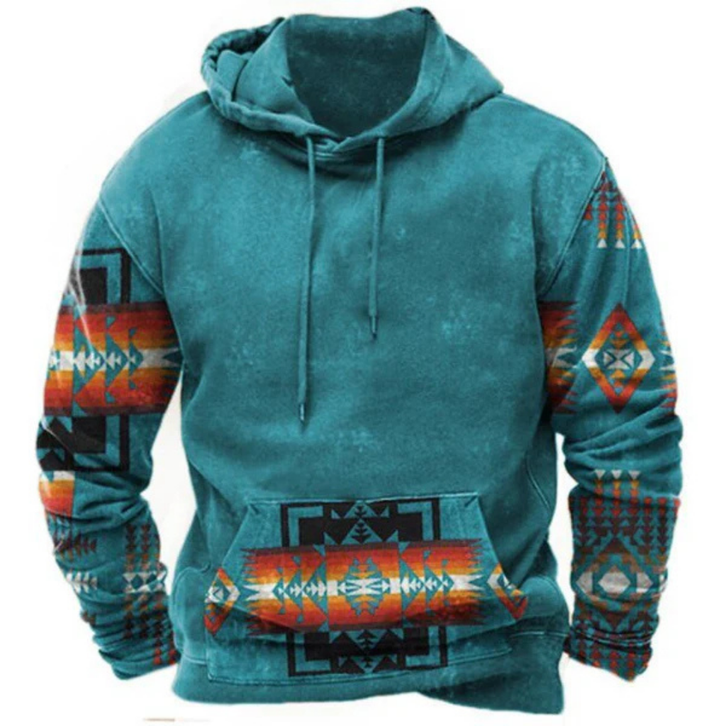 Herren Langarm bedruckte warme Kapuzenpulli | Winter