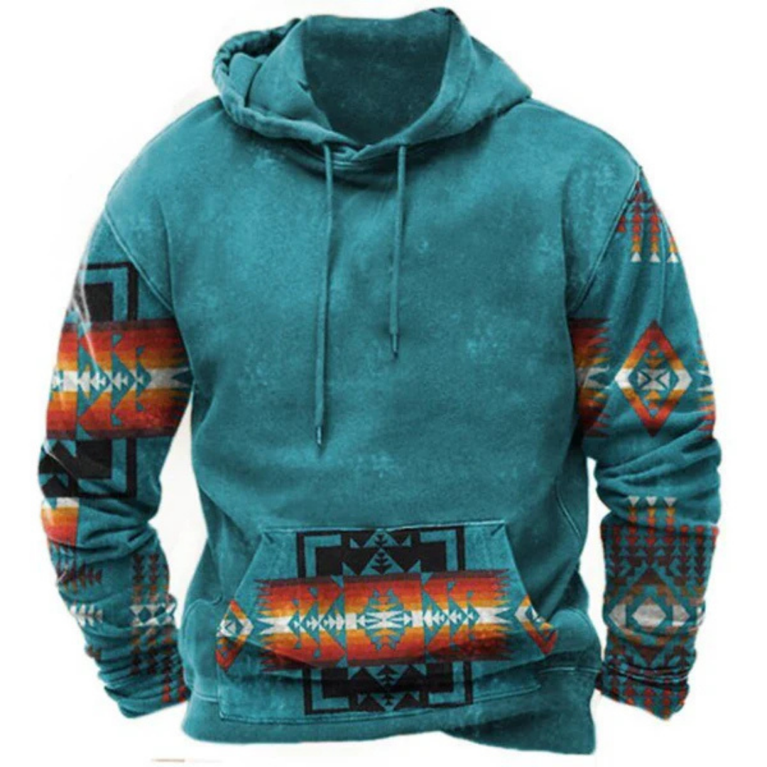 Herren Langarm bedruckte warme Kapuzenpulli | Winter