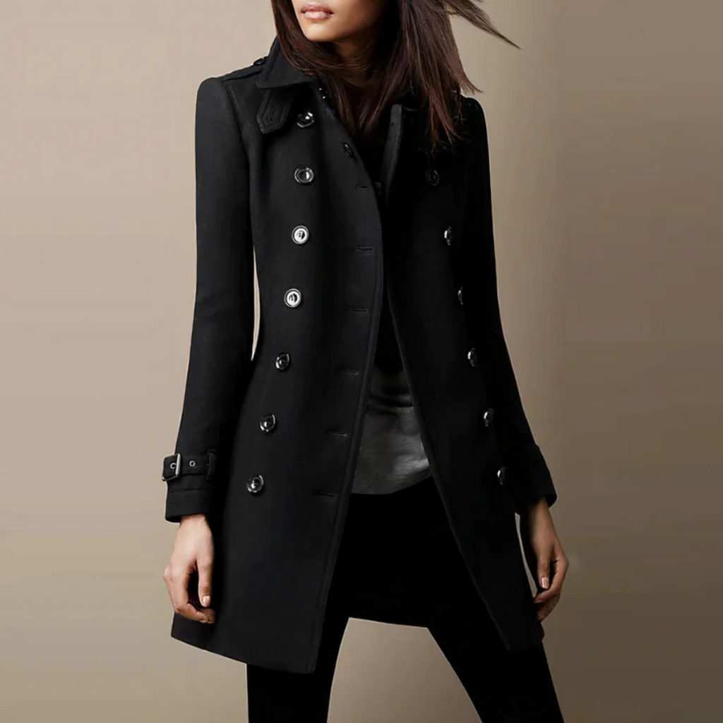 Raideny | Damen Lange Trench Mantel | Warm
