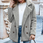 Moderne Damen-Teddy-Mantel | Langarm