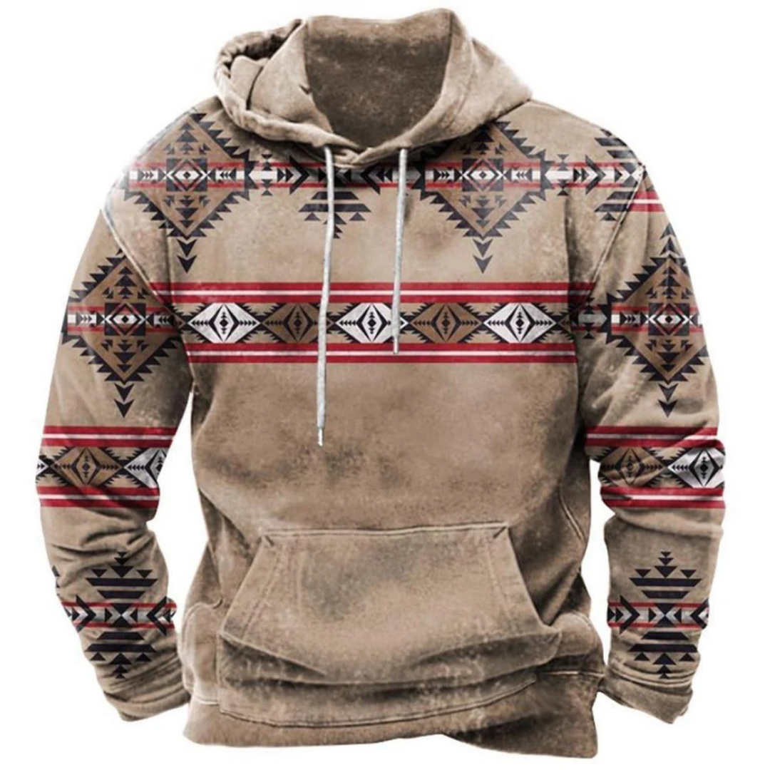 Herren Langarm bedruckte warme Kapuzenpulli | Winter