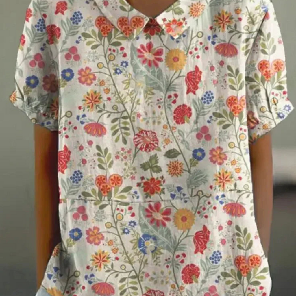 Damen Moderne Blumenbluse | Sommer