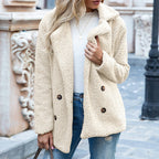 Moderne Damen-Teddy-Mantel | Langarm