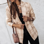 Damen Kariert Blazer | Langarm