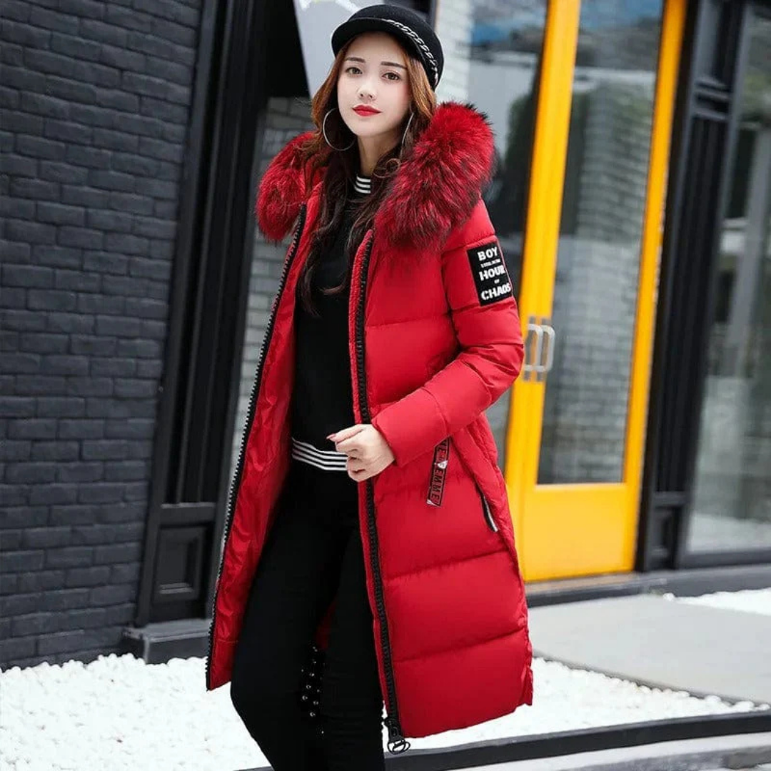 Damen Lange Winter Parka Jacke | Kapuze
