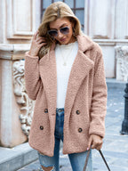 Moderne Damen-Teddy-Mantel | Langarm