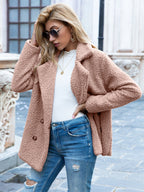 Moderne Damen-Teddy-Mantel | Langarm