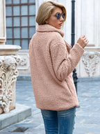 Moderne Damen-Teddy-Mantel | Langarm