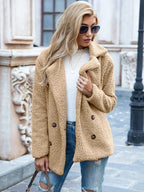 Moderne Damen-Teddy-Mantel | Langarm