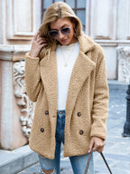 Moderne Damen-Teddy-Mantel | Langarm