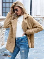 Moderne Damen-Teddy-Mantel | Langarm