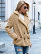 Moderne Damen-Teddy-Mantel | Langarm