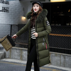 Damen Lange Winter Parka Jacke | Kapuze