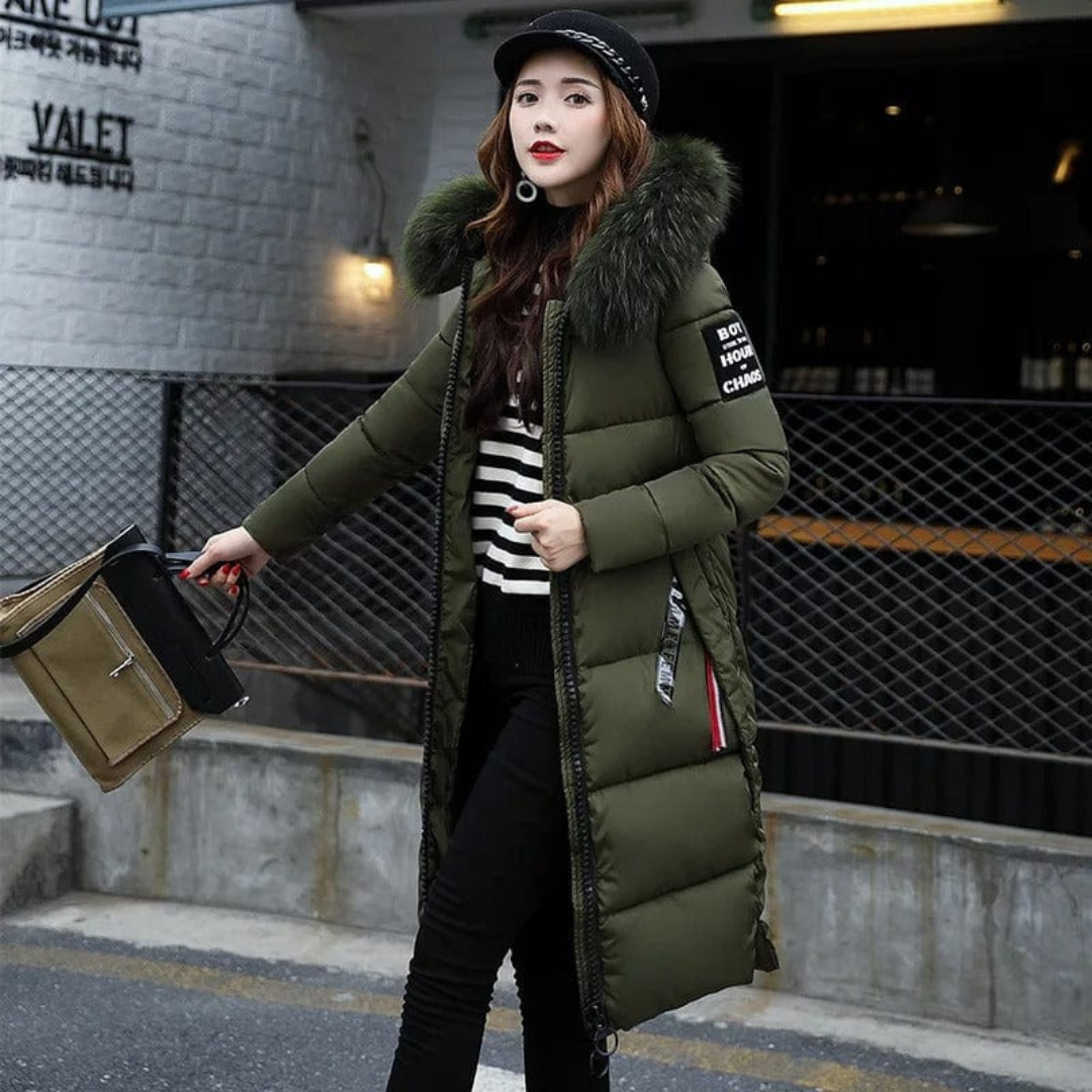 Damen Lange Winter Parka Jacke | Kapuze