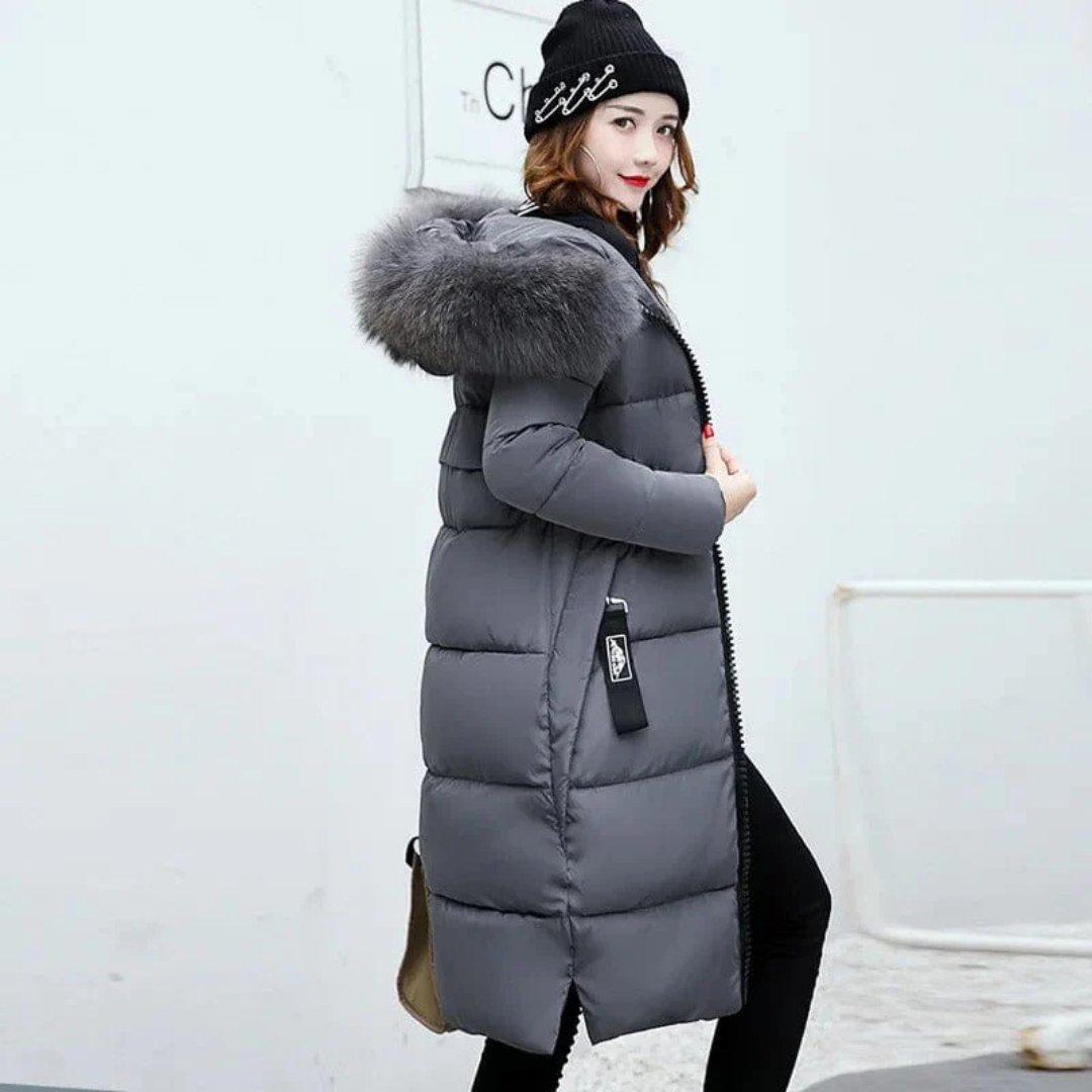 Damen Lange Winter Parka Jacke | Kapuze
