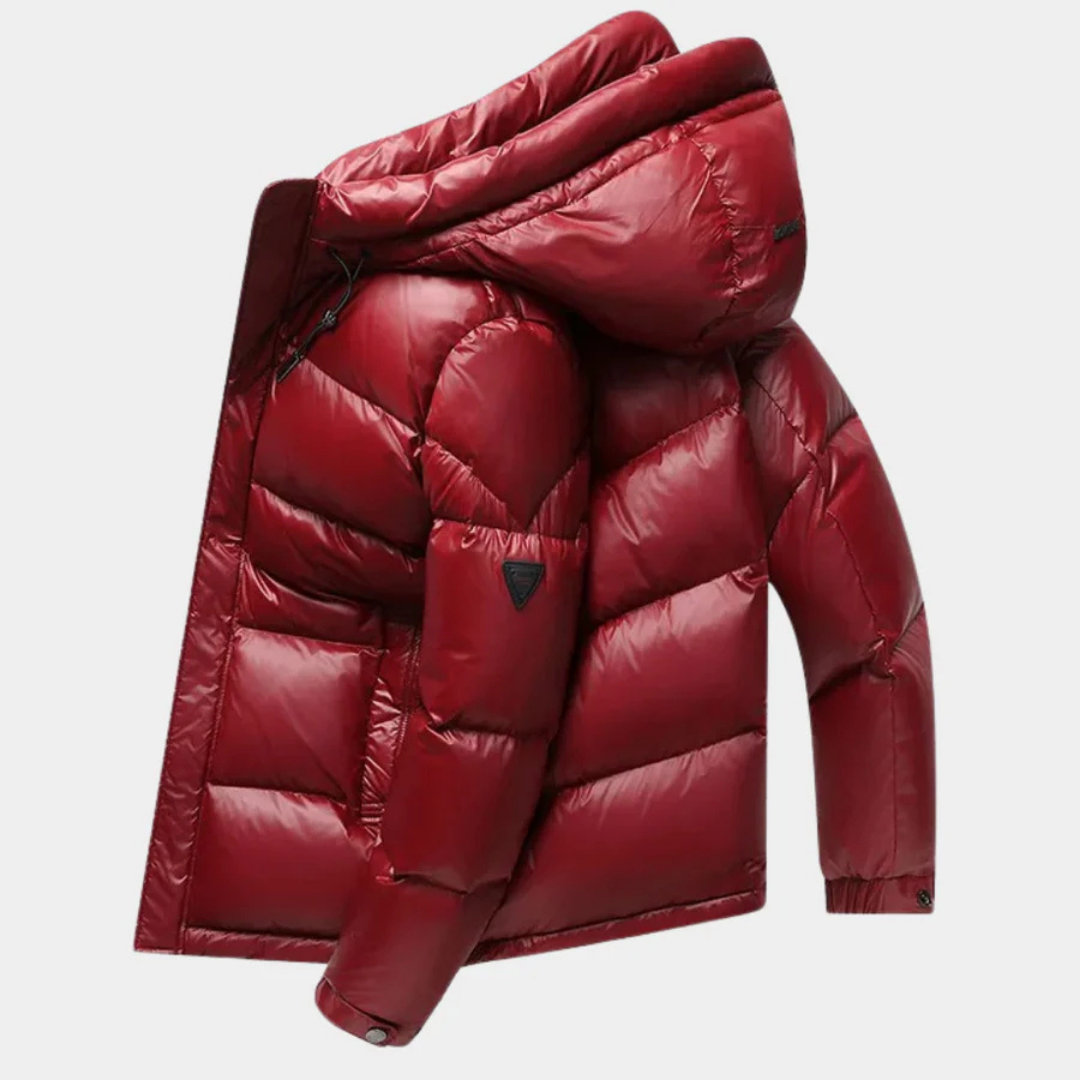 Herren winddichte Winter-Pufferjacke | Kapuze