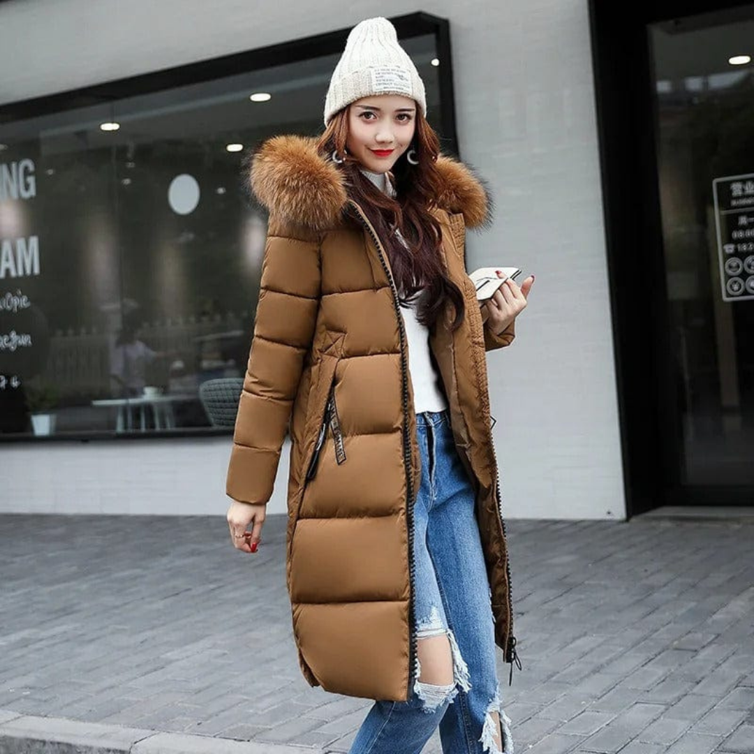 Damen Lange Winter Parka Jacke | Kapuze