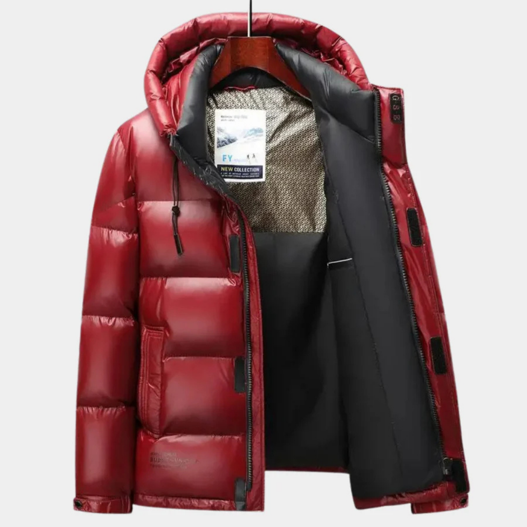 Herren winddichte Winter-Pufferjacke | Kapuze