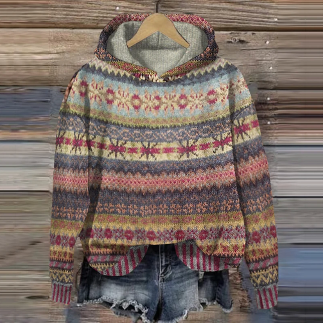Cordila | Vintage Norweger Hoodie Damen | Lässig