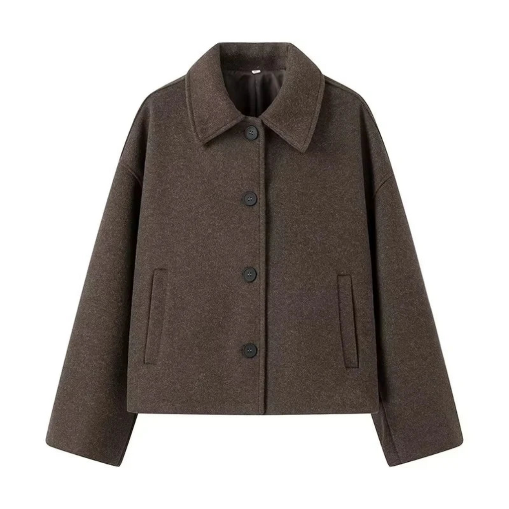 Damen Kurze Strickmantel | Langarm