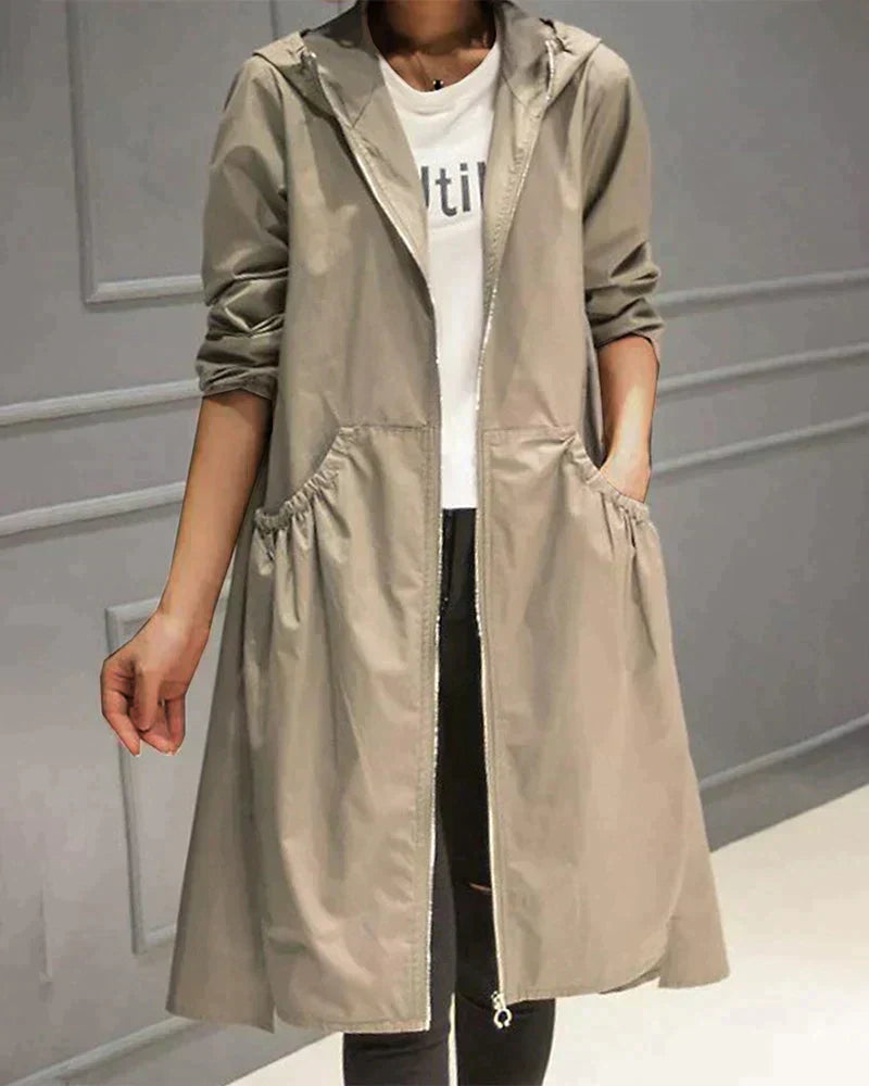 Wasserdichte Regenjacke Damen | Reißverschluss