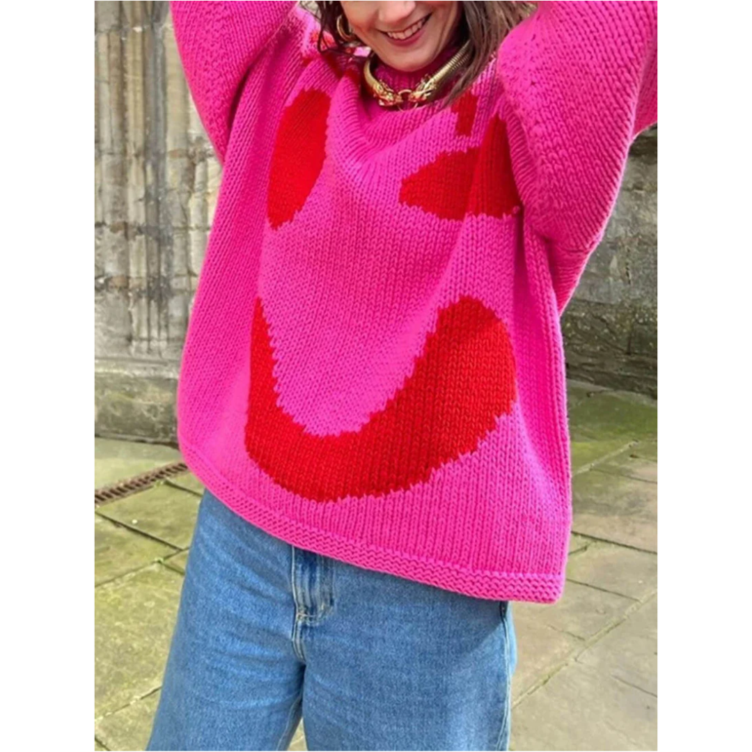 Arabellan | Damen Überdimensionaler Strickpullover | Langarm