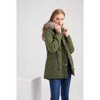 Damen Kapuze Winter Parka Jacke | Warm