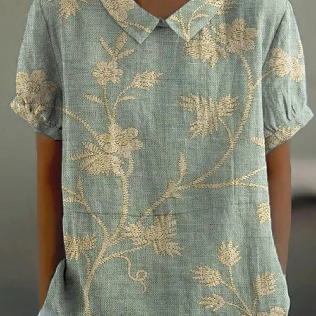 Damen Moderne Blumenbluse | Sommer
