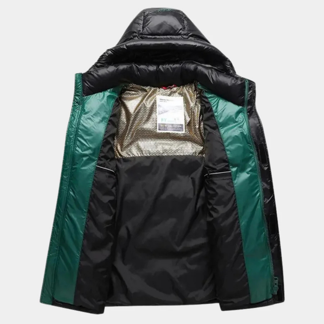 Herren winddichte Winter-Pufferjacke | Kapuze