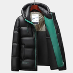 Herren winddichte Winter-Pufferjacke | Kapuze