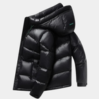 Herren winddichte Winter-Pufferjacke | Kapuze