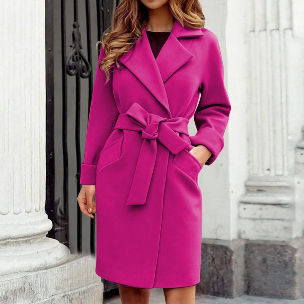 Karena | Damen Winter Lang Trench Mantel | Warm