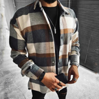 Herren Warme Winter Kariert Hemd | Langarm