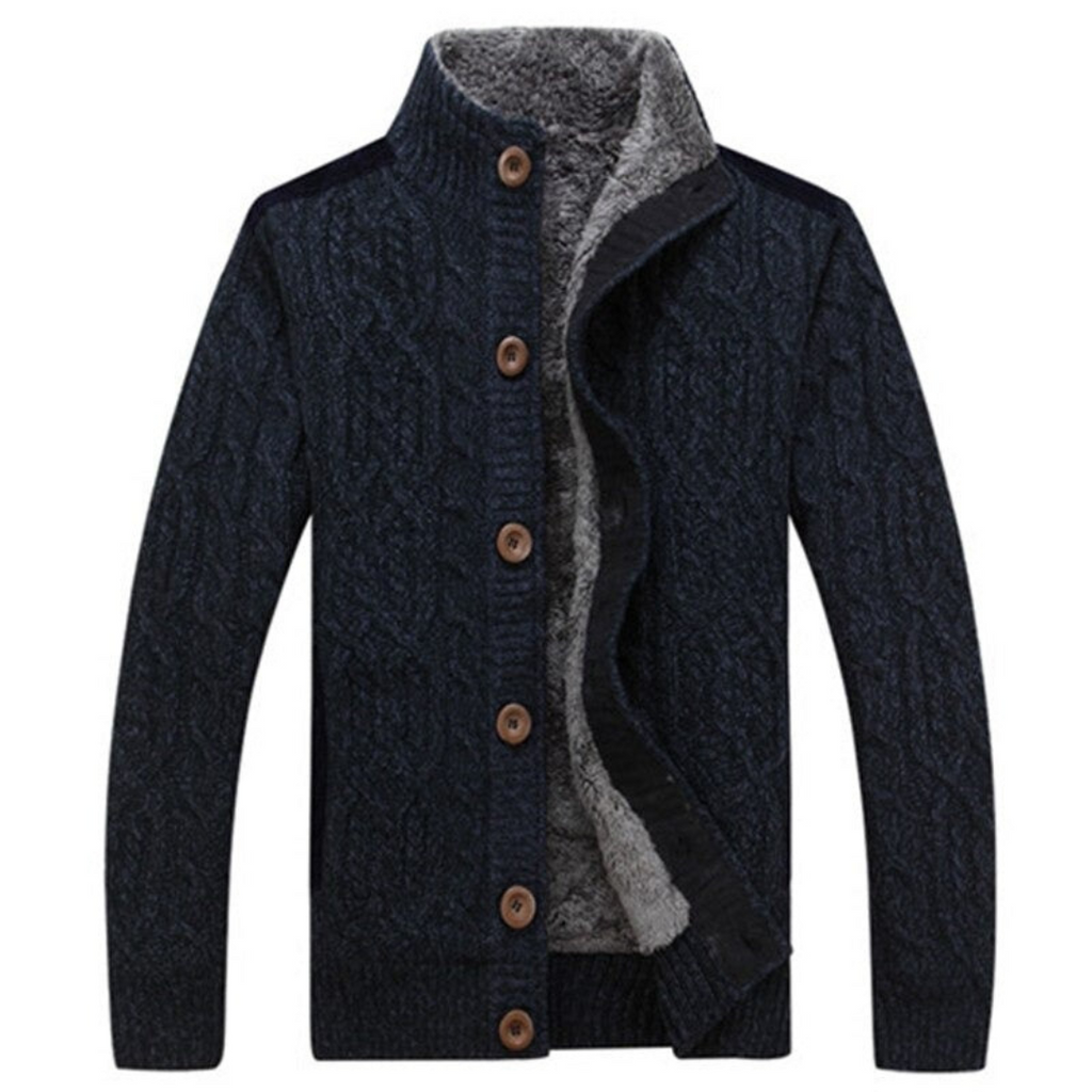 Herren Winter Langarm Strick Strickjacke | Warm