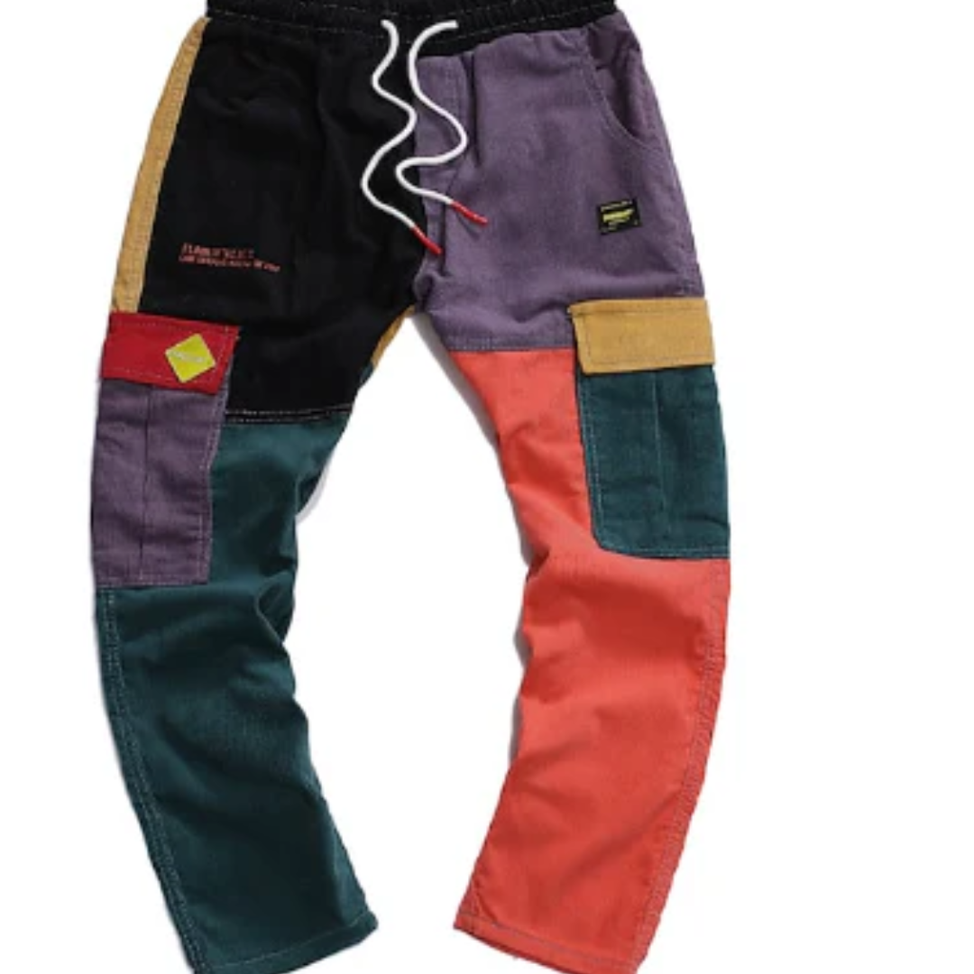 Herren Vintage Patchwork Cargohose | Mehrfachtasche