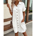 Gabriele | Damen Moderne Hemdkleid
