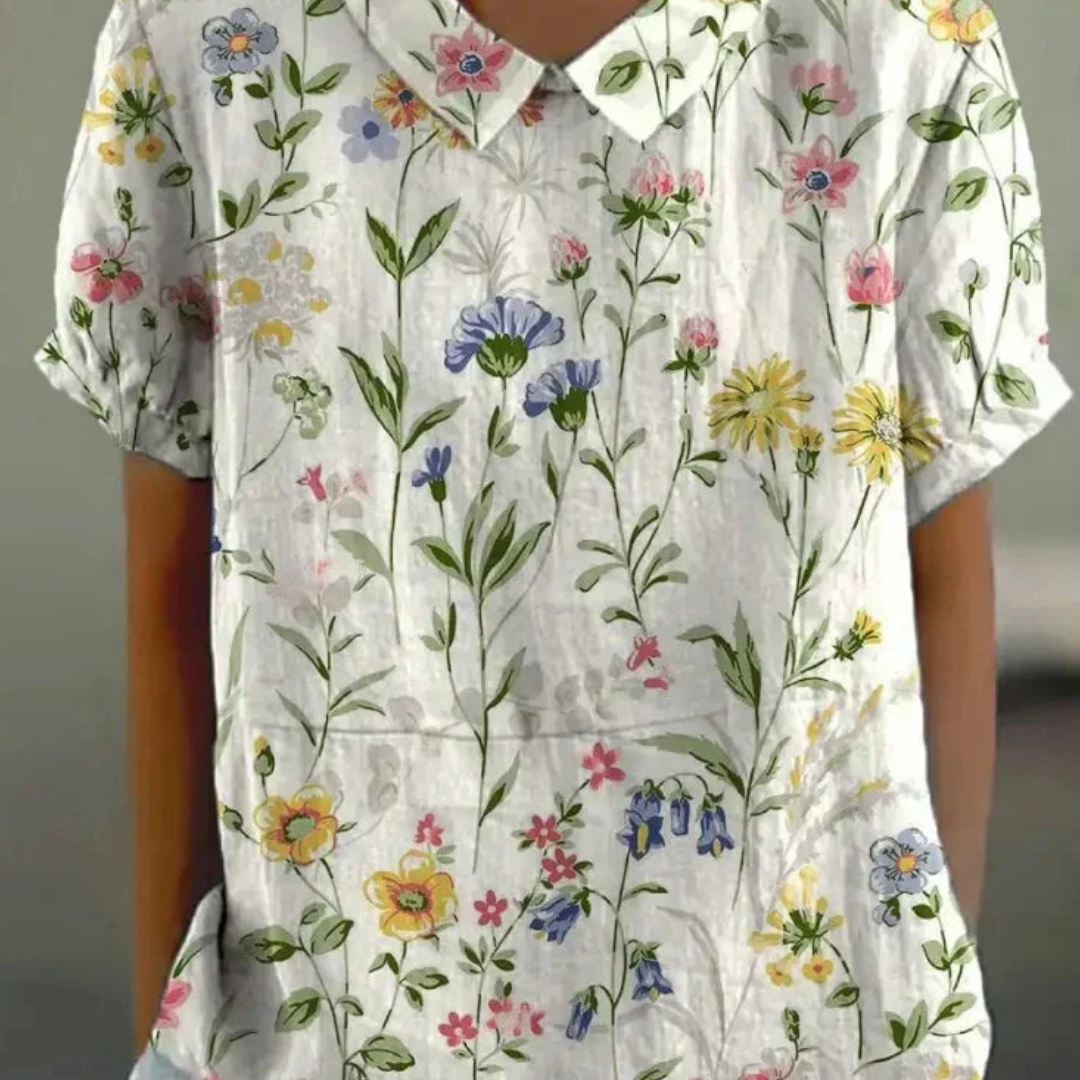 Damen Moderne Blumenbluse | Sommer