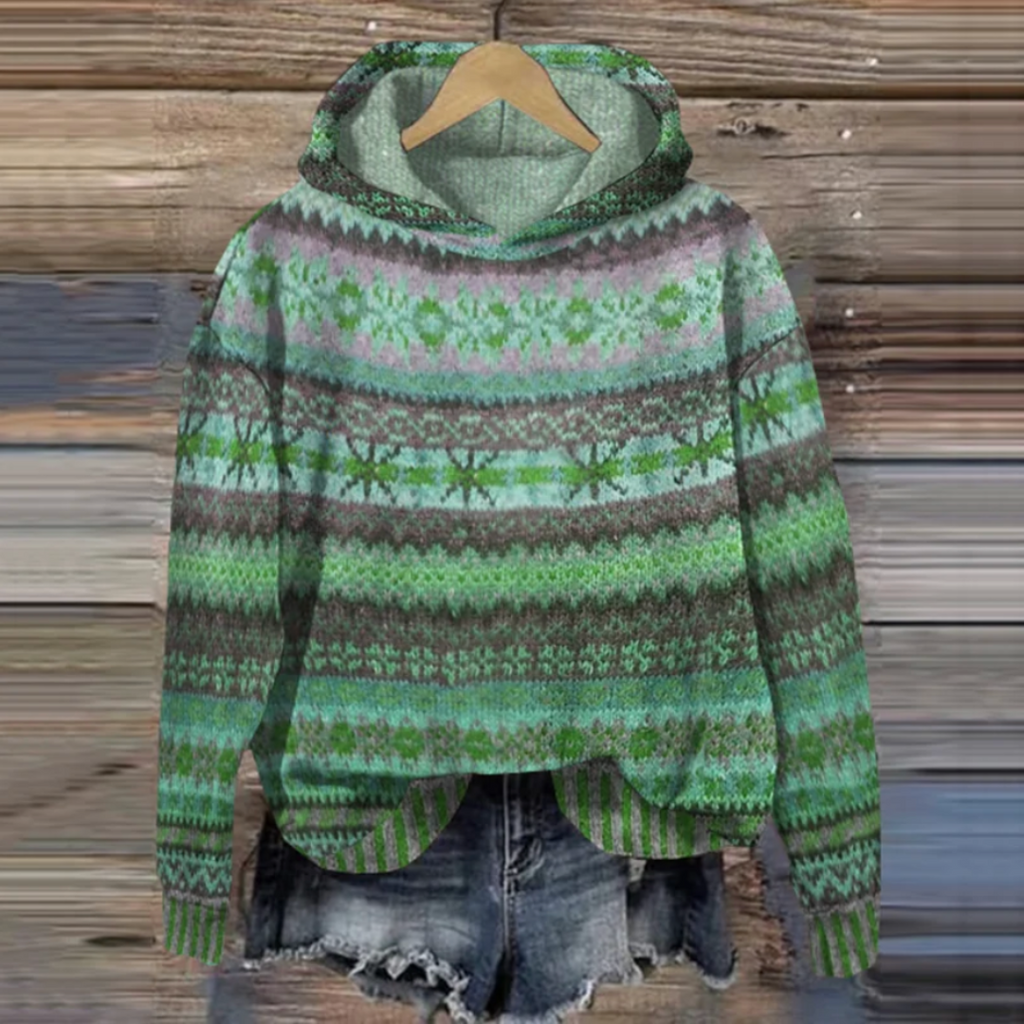 Cordila | Vintage Norweger Hoodie Damen | Lässig