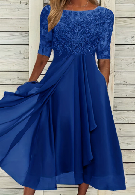 Festliche Hochzeit Abendkleid Damen | Midikleid